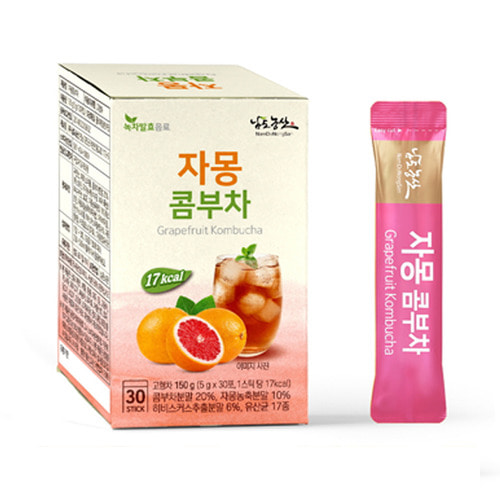 남도농산 자몽 유자 레몬 콤부차 5g x 30포 녹차 발효음료